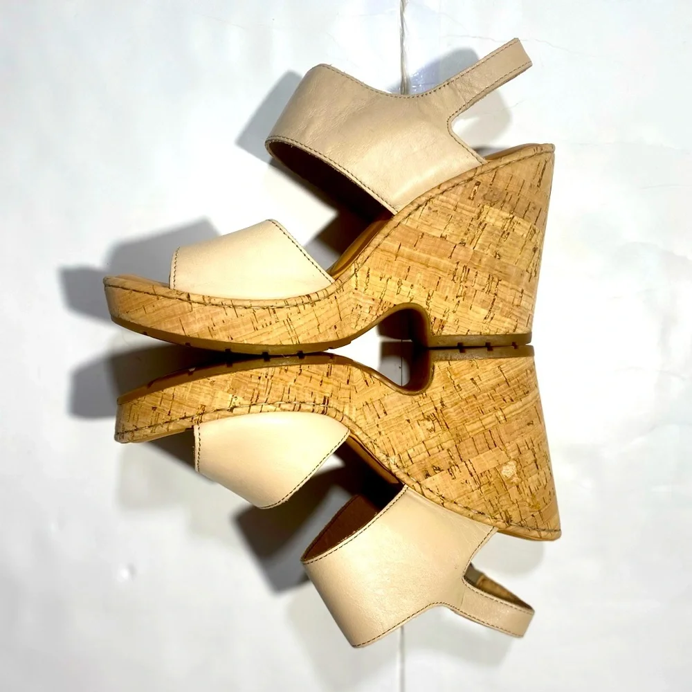 Born Women's Nude Cork Platform Sandals